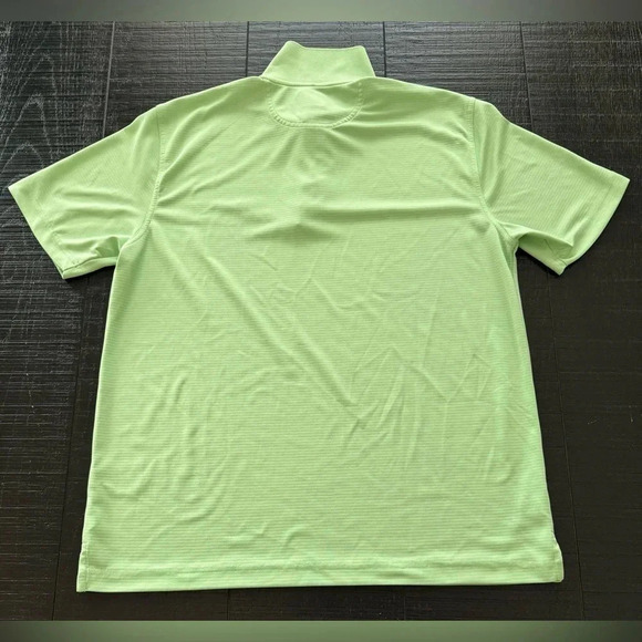 Greg Norman Shark Logo Green ripple Golf Polo Light Green Medium - Picture 2 of 8